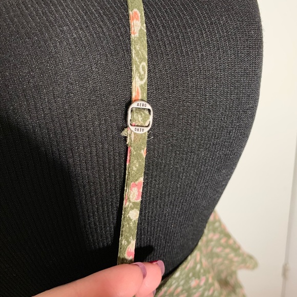 Aeropostale Green Floral Paisley Sheer Tank cami - Picture 3 of 4